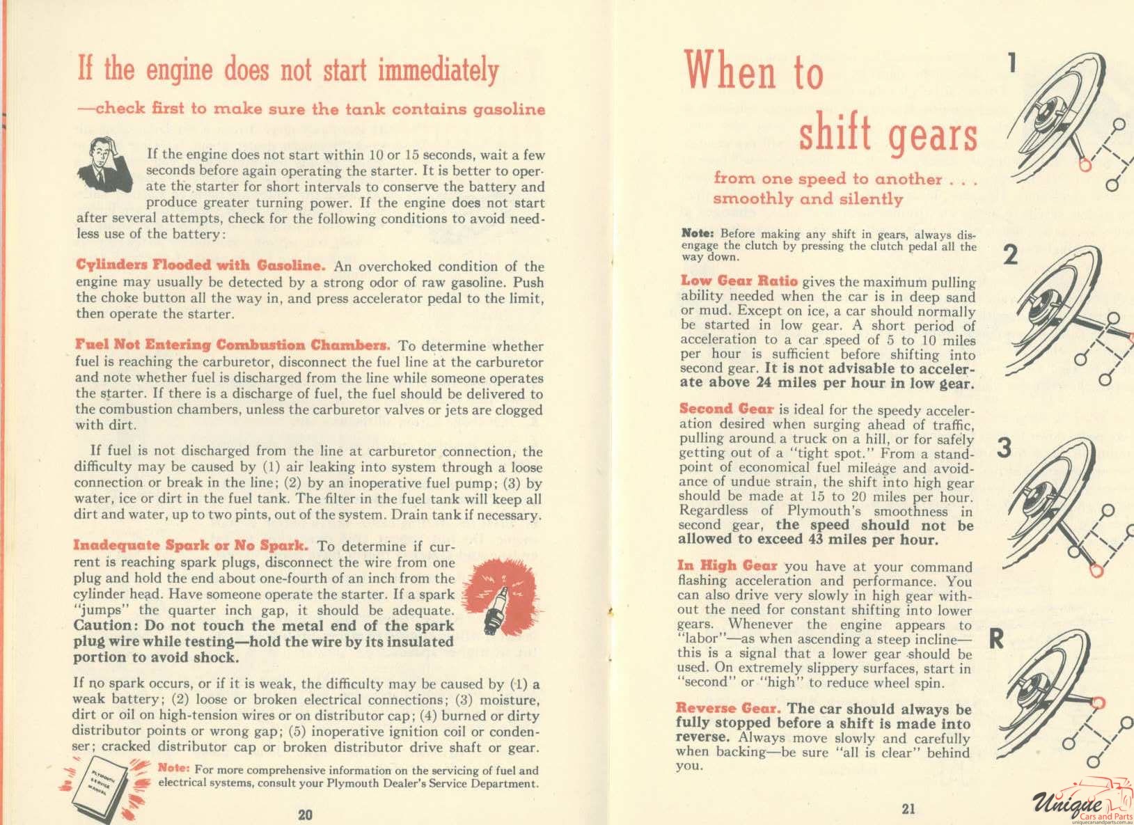 1948 Plymouth Owners Manual Page 23